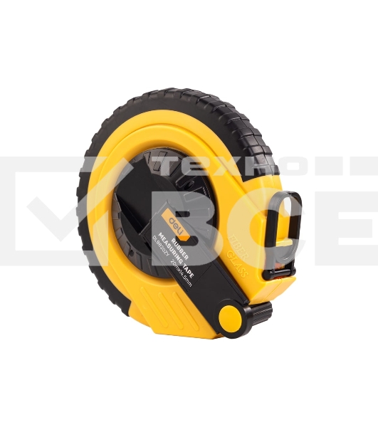 Мерная лента Deli DL9820ZY 20м x 14.5мм Ударопрочный корпус. Основной класс точности. Метрическое полотно из стекловолокна и ПВХ.