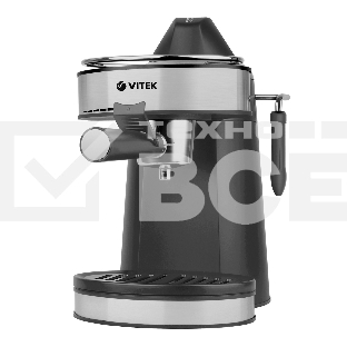 Кофеварка рожковая Vitek VT-1524 серый, исп. кофе - молотый, 0.24 л, 750 Вт, 5 Бар.