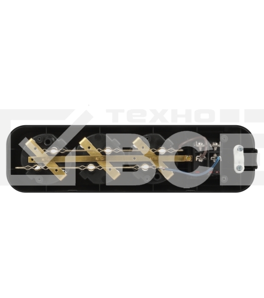 Колодка удлинителя ЭРА KX-3es-B 3 розетки с заземлением с выключателем черная