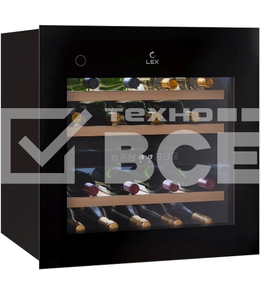 Винный шкаф LEX LWD6036BL dual zone PP 1-нокамерн. черный (CHAT500008)