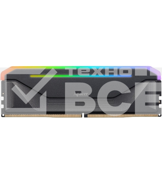 Оперативная память Apacer Nox, DDR5, 32GB (1x32 GB), 6000 MHz, CL38, радиатор, RGB, чёрный