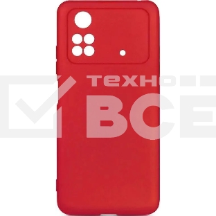 Чехол (клип-кейс) DF poOriginal-06 для Poco M4 Pro (4G) красный