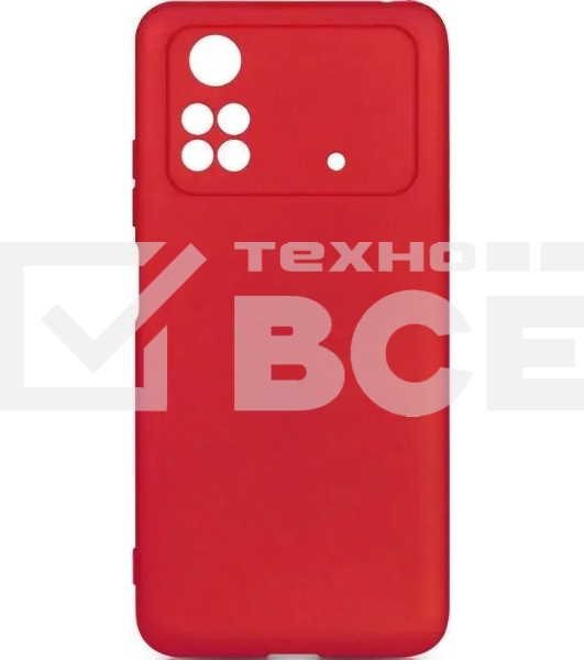 Чехол (клип-кейс) DF poOriginal-06 для Poco M4 Pro (4G) красный