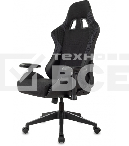 Кресло игровое Бюрократ VIKING 4 AERO BLACK EDITION черный искусст.кожа/ткань