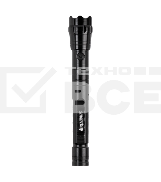 Светодиодный алюминиевый фонарь Smartbuy SBF-600-K 1Вт 2AA, черный