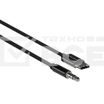 Кабель аудио MORE CHOICE (4610196409844) UK28a AUX 3.5мм Type-C 1м, черный, фото2