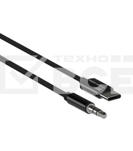 Кабель аудио MORE CHOICE (4610196409844) UK28a AUX 3.5мм Type-C 1м, черный
