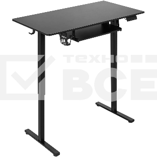 Игровой компьютерный стол Defender Victory черн, 110x60, высота 72-117, полк 1