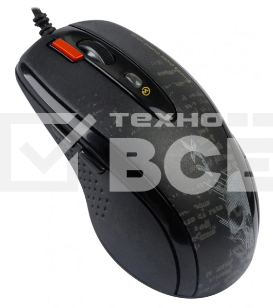 Мышь проводная A4Tech F5 черный, 3000 dpi, USB, кнопки - 7