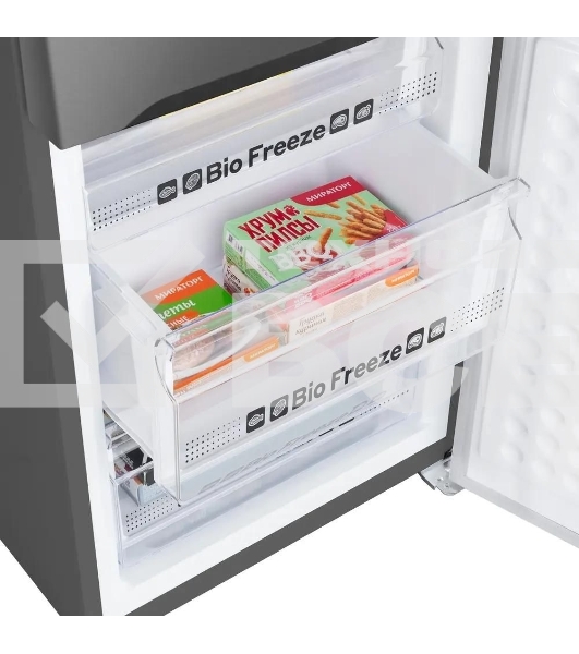 Холодильник Maunfeld MFF195NFIX10 нержавеющая сталь двухкамерный 252/98л морозилка снизу, No Frost