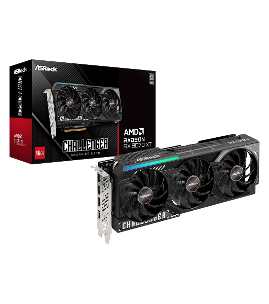 Видеокарта ASRock Radeon RX 9070 XT Challenger 16GB RX 9070XT, HDMI, DP*3, 16G, D6