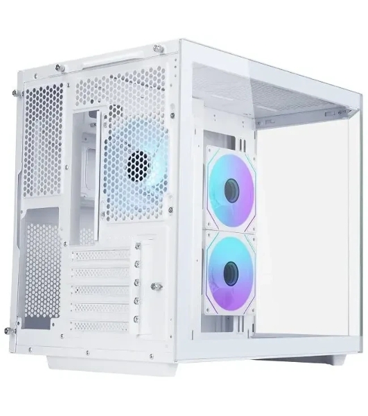 Корпус mATX Eurocase M2771 white, без БП, закаленное стекло 2 стороны
