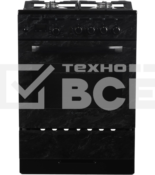Плита газовая Gefest ПГ 6500-03 0053 черный, конфорок 4 шт, духовка 52 л, 60 см x 85 см x 60 см