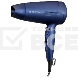 Фен BRAYER BR3020 синий, 1600 Вт, компактный