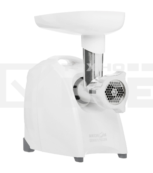 Мясорубка электрическая Аксион М641.02 белый, 2000 Вт, 3 кг/мин, реверс, защита от перегрузки, насадки - 6