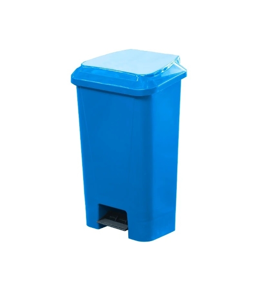 Мусорный контейнер полимерный ТАРА.РУ МКТ 60 голубой 60л., в комплекте, с педалью, с пакетодерж. 37807