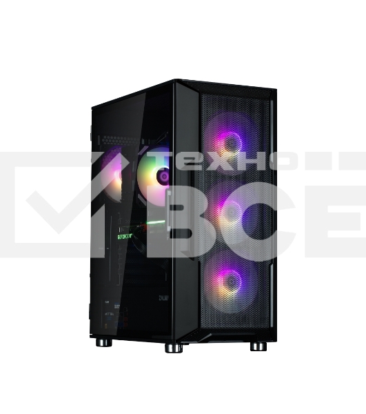 Компьютерный корпус ZALMAN I3 NEO ARGB BLACK, ATX, BLACK, FRONT MESH, WINDOW, 2x3.5