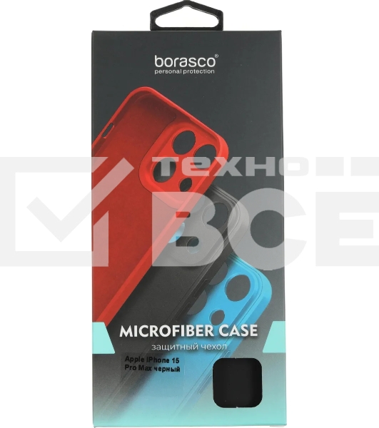 Чехол (клип-кейс) BoraSCO для Apple iPhone 15 Pro Max черный (72425)