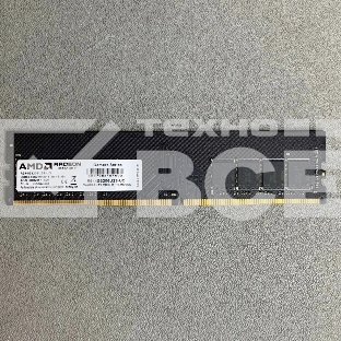 Оперативная память AMD Radeon R9, DDR4, 4GB (1x4GB), 3200MHz, CL16, с радиатором, черный, OEM