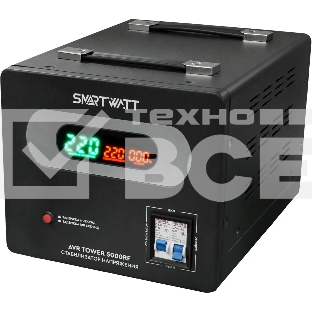 Напольный стабилизатор напряжения SMARTWATT AVR TOWER 5000RF (140W - 260W, 5000VA, 5 кВт, 50-60 Гц, LED-дисплей, релейны