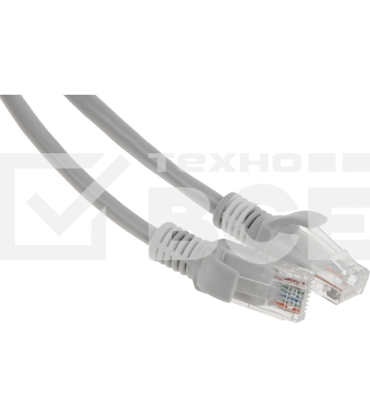 Патч-корд Premier PP12-1.5M 1000Гбит/с UTP 4 пары cat.5E CCA molded 1.5м серый RJ-45 (m)-RJ-45 (m)