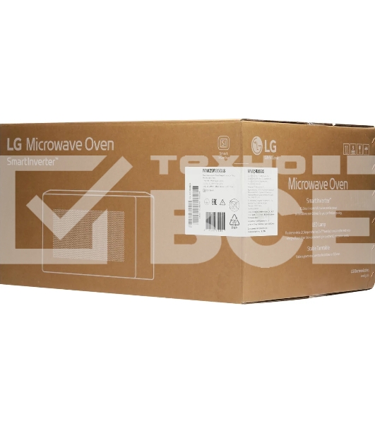 Микроволновая печь LG MW25R35GIS черный, 25 л, 1000 Вт, переключатели - сенсор