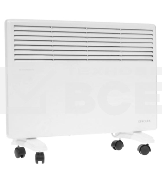 Конвектор Eurolux ОК-EU-1500, белый, 1500 Вт, 15 м2, термостат