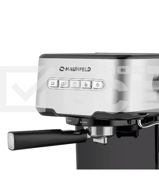 Кофеварка рожковая Maunfeld MF-724S нержавеющая сталь, исп. кофе - молотый, 1.5 л, 850 Вт, 15 Бар.