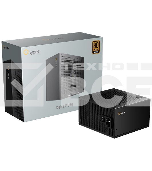 Блок питания 750W Ocypus Delta P750 (ATX, 80 PLUS Bronze, APFC, 20+4 pin, 120мм fan, PCI-E 6+2Px3, 8xSATA) (Delta-P750-B1FDBK024X-EU)