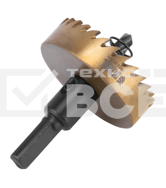 Коронка по металлу Denzel HSS, 50 мм, нитридтитановое покрытие