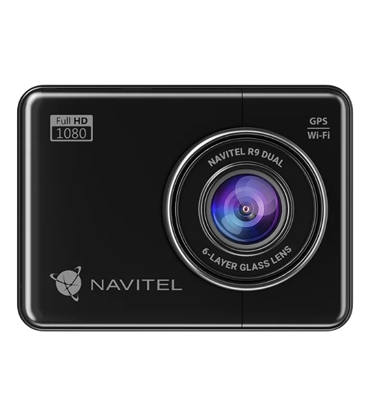 Видеорегистратор Navitel R9 DUAL, 1920x1080, 2.7', с камерой заднего вида, GPS, Wi-Fi, G-сенсор, датчик движения, GPS-информатор