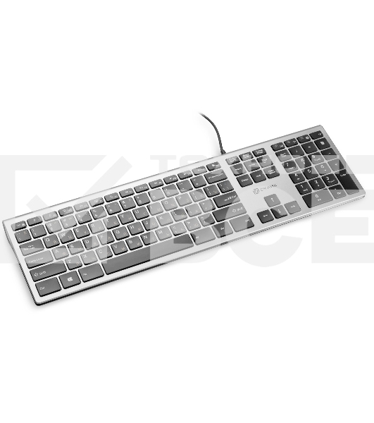 Клавиатура Oklick 890S проводная, USB, серый/черный