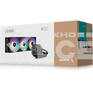 Система жидкостного охлаждения DEEPCOOL LD360 черный, 120 мм, алюминий/медь, 2400 об/мин, 38.71 дБ, 3 pin, 300 Вт