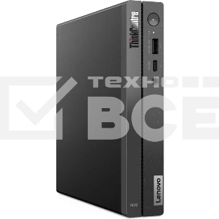 Неттоп Lenovo ThinkCentre Neo 50q Gen 4 i3 1215U (1.2) 8Gb SSD256Gb UHDG noOS WiFi BT 65W kb мышь клавиатура черный (12LN0028RU)