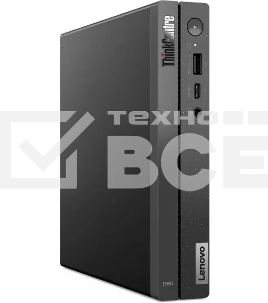 Неттоп Lenovo ThinkCentre Neo 50q Gen 4 i3 1215U (1.2) 8Gb SSD256Gb UHDG noOS WiFi BT 65W kb мышь клавиатура черный (12LN0028RU)