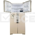 Холодильник Hitachi R-W660PUC7 GBE бежевый стекло двухкамерный инвертер 396/144л морозилка сверху, No Frost, Side by Side, фото5