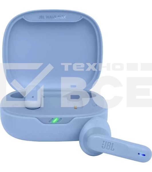 Наушники TWS JBL Wave Flex синий, вкладыши, Bluetooth, до 8 ч