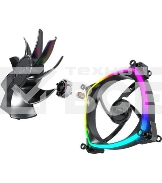 Вентилятор для корпуса Montech RX120 Reverse ARGb 120х120x25 черный 4-pin 27дБ (RX120 PWM BLACK) Ret