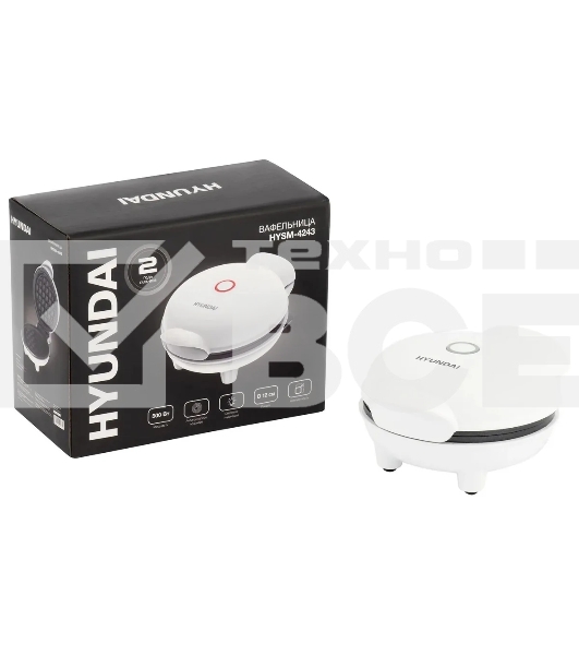 Вафельница Hyundai HYSM-4243 500Вт белый