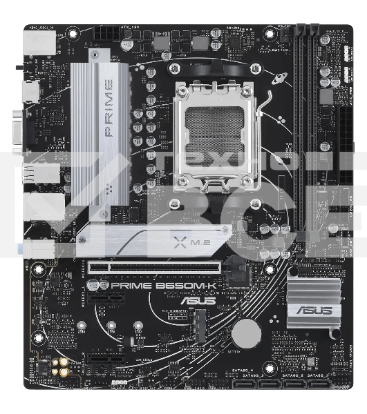 Материнская плата ASUS PRIME B650M-K, Socket AM5, AMD B650, 2xDDR5, 4xSATA, 2xM.2, 1xPCIe 4.0 x16, 2xPCIe 4.0 x1, 1xHDMI, 1xVGA, 1x 2.5Gb LAN, 4xUSB-A 2.0, 2xUSB-A 3.2 Gen 1, 2xUSB-A 3.2 Gen 2, 3x3.5 мм, 7.1, mATX