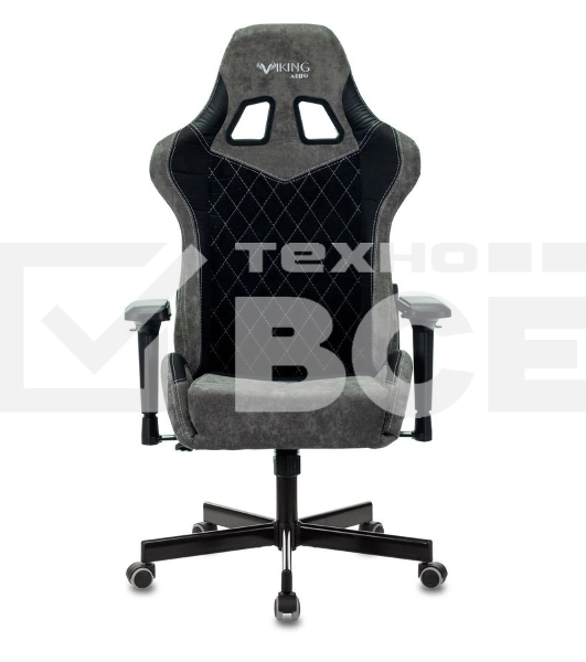 Кресло игровое Бюрократ VIKING 7 KNIGHT B FABRIC черный текстиль/эко.кожа крестовина металл/пластик
