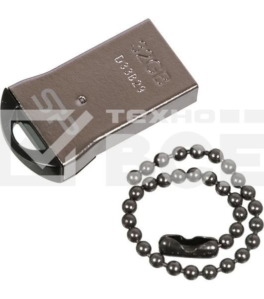 Флешка USB Silicon Power R/W 32Gb Touch T01 SP032Gb,UF2T01V1K USB 2.0 черный/серебристый