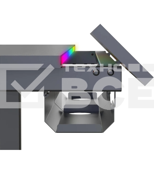 Стол для компьютера Cactus CS-EDXL-GbK столешница МДФ, черный карбон, каркас черный 140x60 см