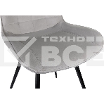 Стул для дома Бюрократ CH-K2_4 комплект 4 шт св. серый Holland 09 металл черный на ножках (CH-K2_1/HL09_4), фото4