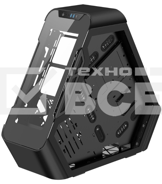 Компьютерный корпус JONSBO TR03-G Black без БП, боковая панель из закаленного стекла, mini-ITX, micro-ATX, ATX, черный