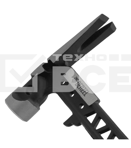 Молоток строительный Denzel 450 г, цельнокованый, боек с магнитом, двухкомп. обрезин. рук-ка