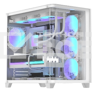 Компьютерный корпус AeroCool/Formula Crystal U2 белый без БП ATX 1xUSB 2.0 1xUSB 3.0 1xUSB3.1 audio bott PSU