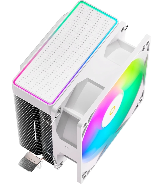 Кулер для процессора Ocypus Gamma A20 WH ARGB, 92mm FARGB FAN, Top FARGB Panel, 2 HEAT PIPES, 3-PIN, 1900 RPM, 21DBA, HYDRO BEARING, LGA115X/1200/1700/18XX, AM4/AM5