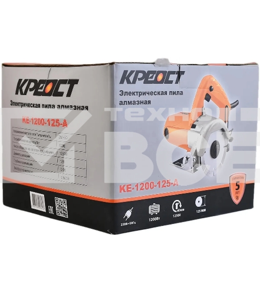 Циркулярная пила (дисковая) Креост KE-1200-125-A 1200Вт (ручная) D диска.:125мм