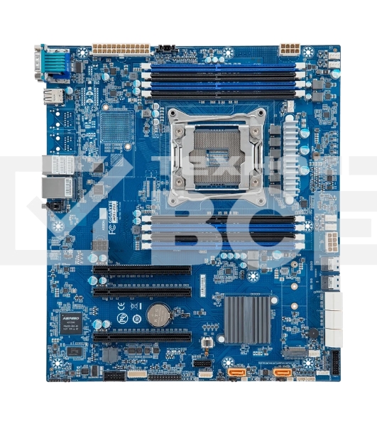 Серверная материнская плата Gigabyte MF51-ES2, LGA 2066, Intel C422, 8xDDR4 ECC, 8xSATA, 1xM.2, 3xPCIe 3.0 x16, 1xVGA, 2x 1Gb LAN, 2xUSB-A 2.0, 2xUSB-A 3.2 Gen 1, SSI-CEB